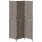 vidaXL Διαχωριστικό Δωματίου Γκρι 146 x 180 εκ. συνθετικό ρατάν