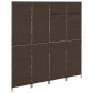vidaXL Διαχωριστικό Δωματίου Καφέ 195 x 180 εκ. συνθετικό ρατάν
