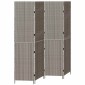 vidaXL Διαχωριστικό Δωματίου Γκρι 195 x 180 εκ. συνθετικό ρατάν