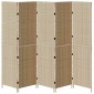 vidaXL Διαχωριστικό Δωματίου Μπεζ 242 x 180 εκ. συνθετικό ρατάν
