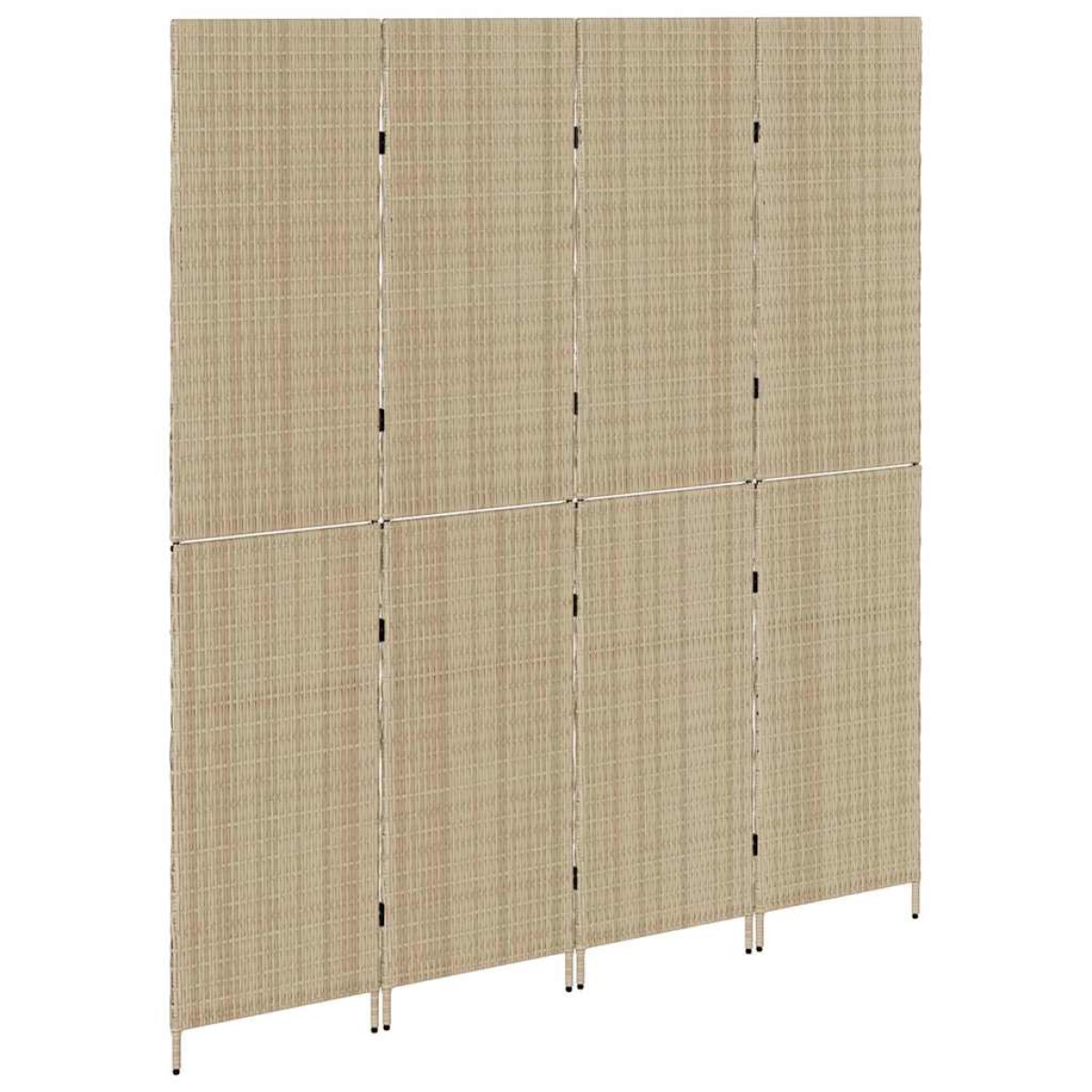 vidaXL Διαχωριστικό Δωματίου Μπεζ 195 x 180 εκ. συνθετικό ρατάν