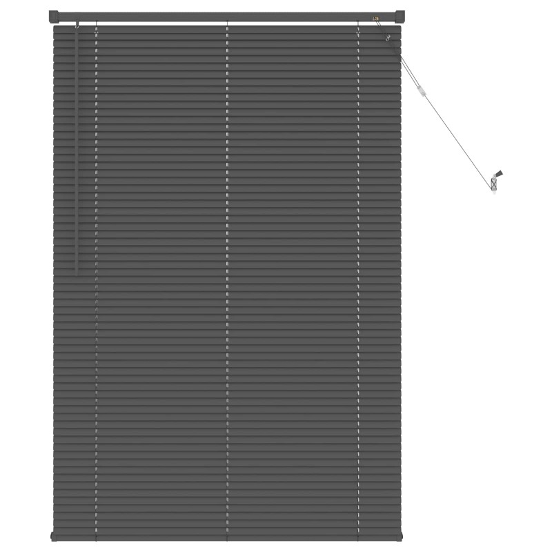 vidaXL Βενετσιάνικη Σκίαση Ασημί Γκρι 150 x 80 cm 25 mm PVC