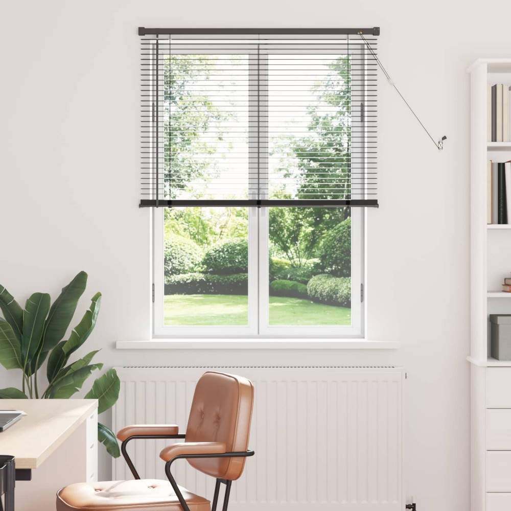 vidaXL Βενετσιάνικη Σκίαση Ασημί Γκρι 150 x 80 cm 25 mm PVC