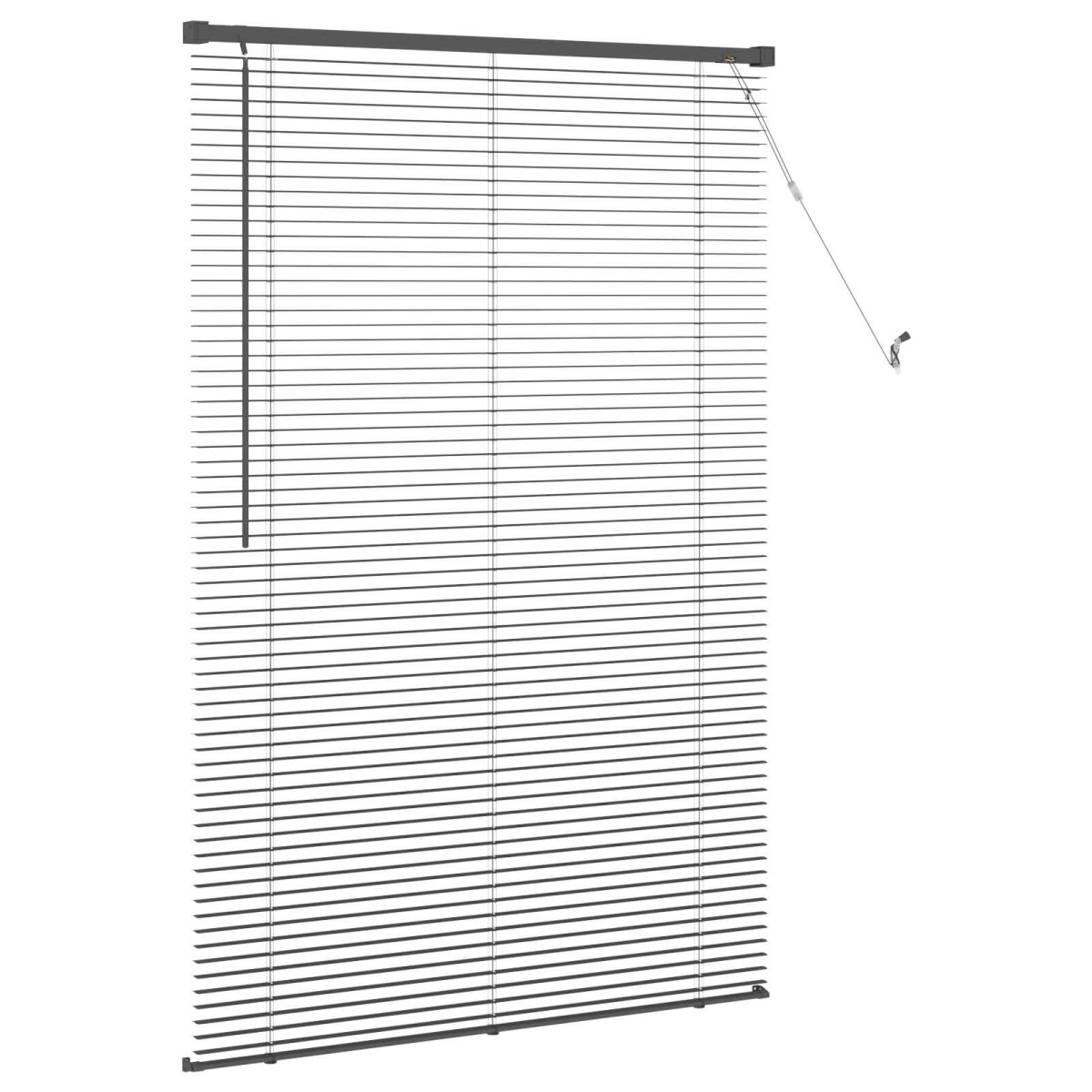 vidaXL Βενετσιάνικη Σκίαση Ασημί Γκρι 150 x 80 cm 25 mm PVC