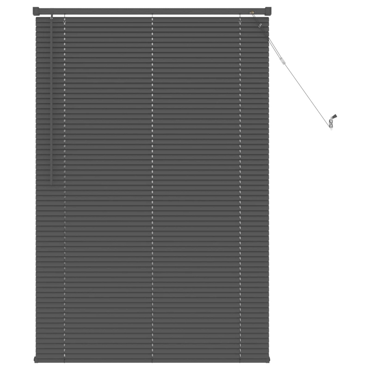 vidaXL Βενετσιάνικη Σκίαση Ασημί Γκρι 150 x 100 cm 25 mm PVC