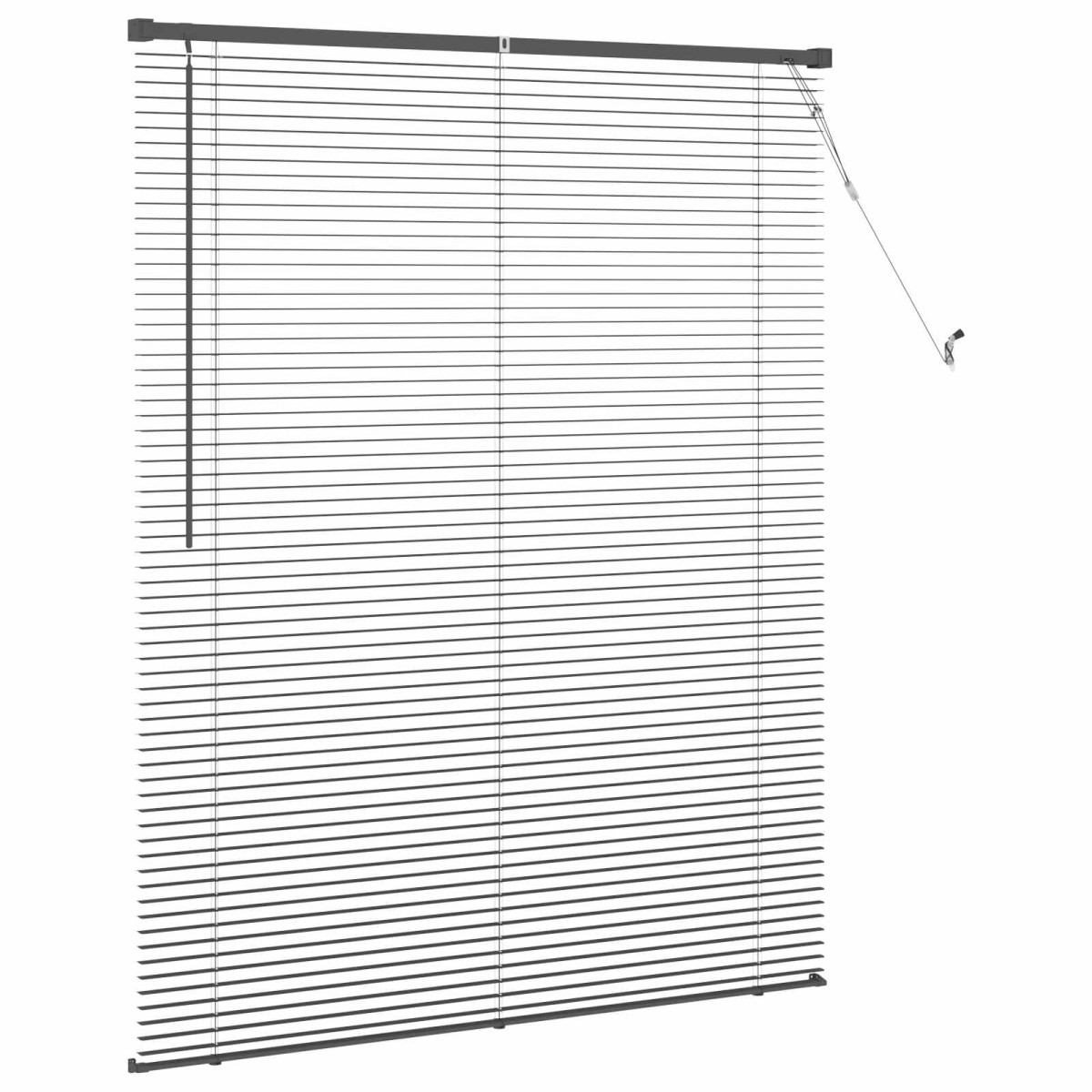 vidaXL Βενετσιάνικη Σκίαση Ασημί Γκρι 150 x 110 εκ 25 mm PVC