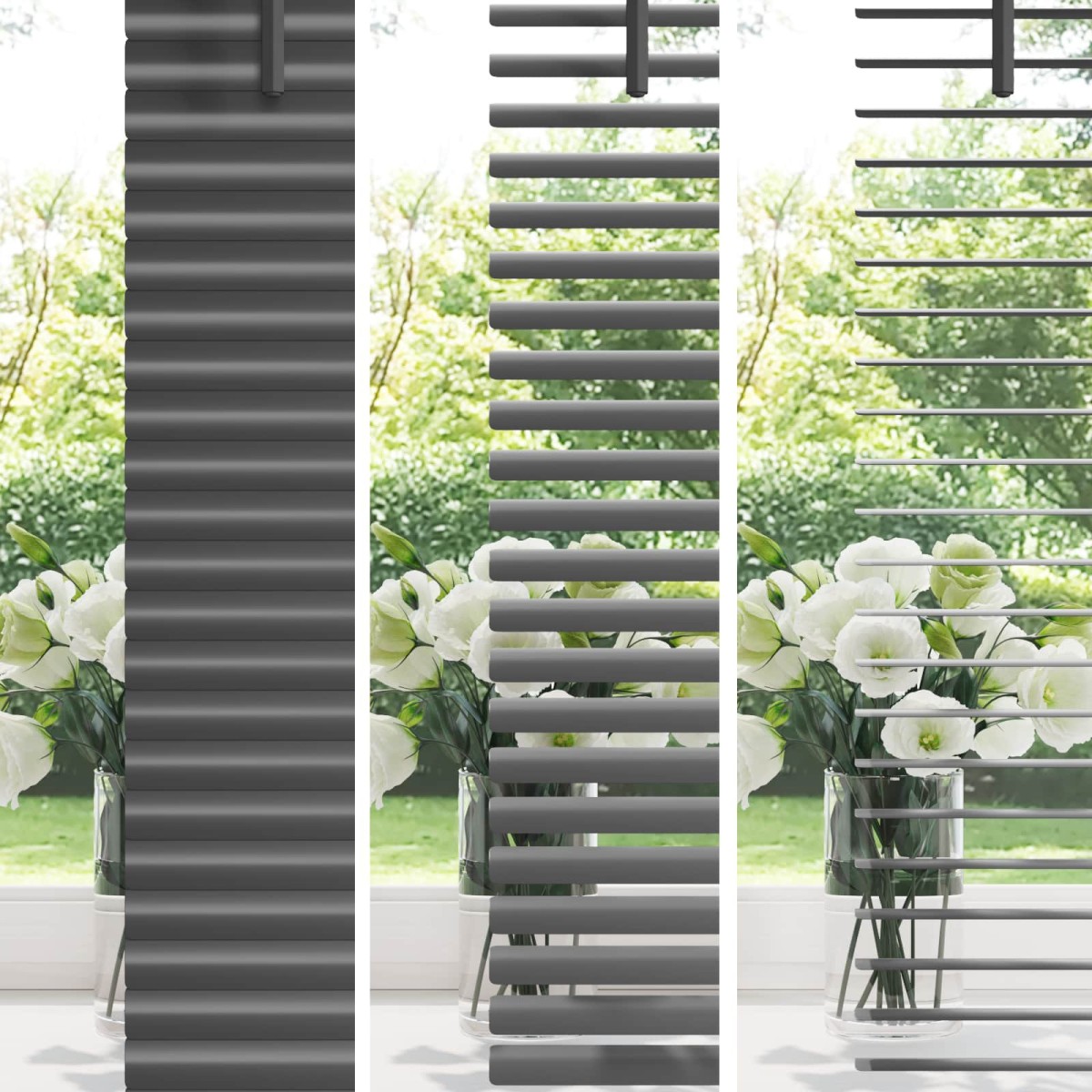 vidaXL Βενετσιάνικη Σκίαση Ασημί Γκρι 150 x 130 εκ 25 mm PVC