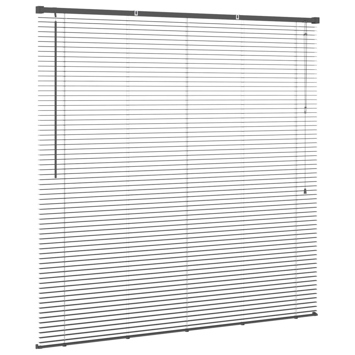 vidaXL Βενετσιάνικη Σκίαση Ασημί Γκρι 150 x 130 εκ 25 mm PVC