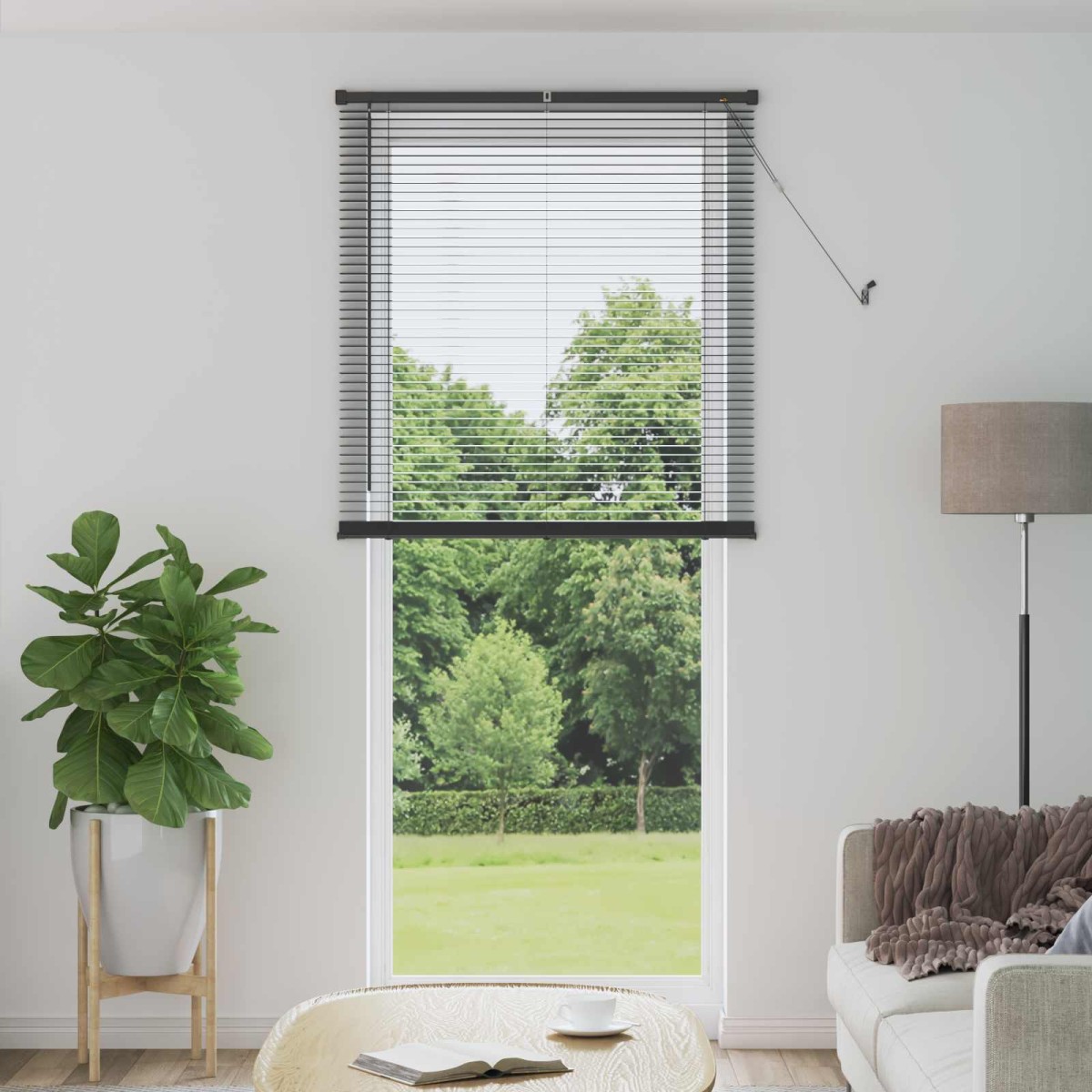 vidaXL Βενετσιάνικη Σκίαση Ασημί Γκρι 213 x 90 εκ 25 mm PVC