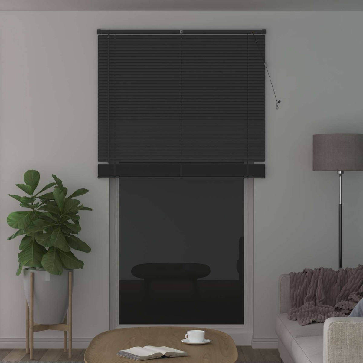 vidaXL Βενετσιάνικη Σκίαση Ασημί Γκρι 213 x 120 εκ 25 mm PVC
