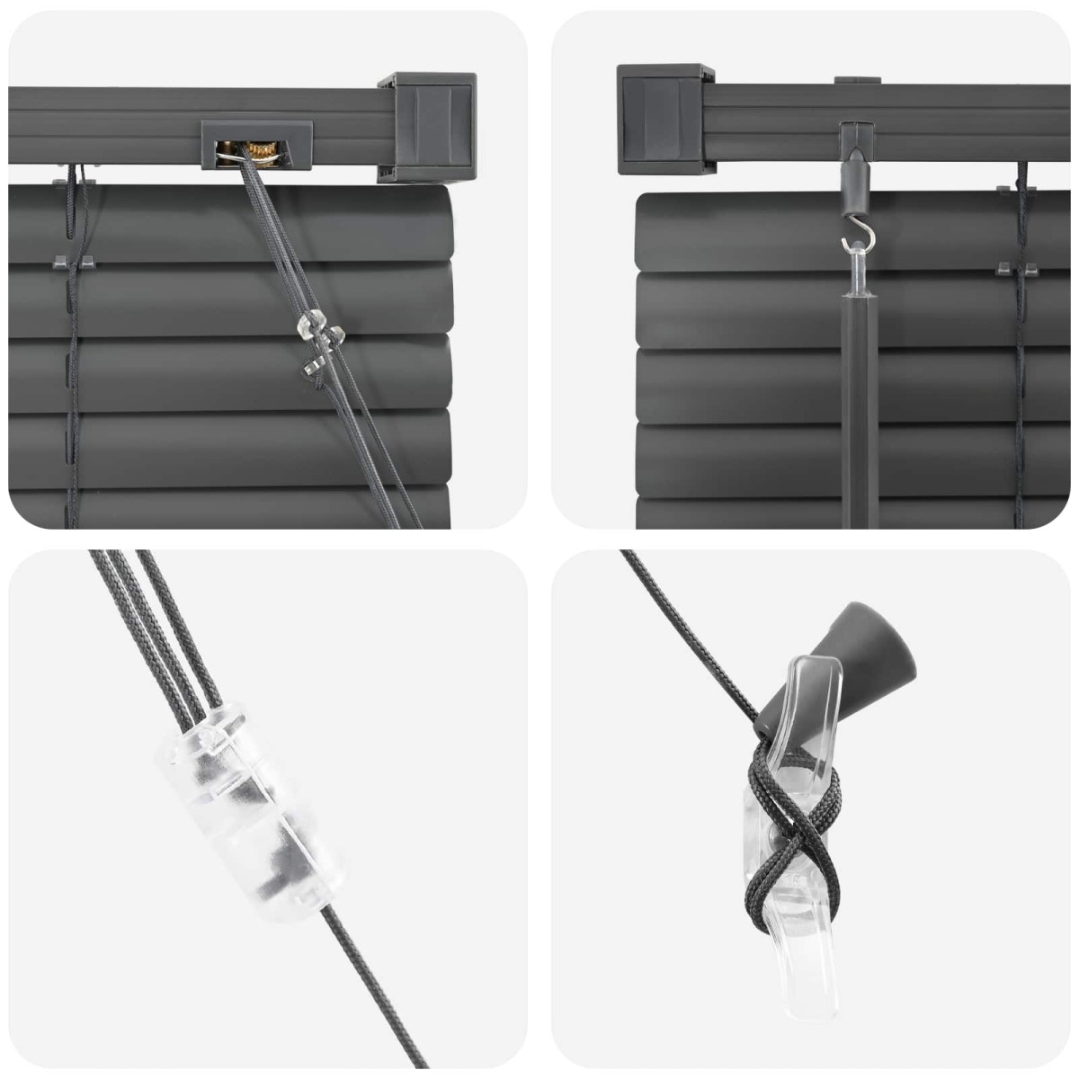 vidaXL Βενετσιάνικη Σκίαση Ασημί Γκρι 213 x 130 εκ 25 mm PVC