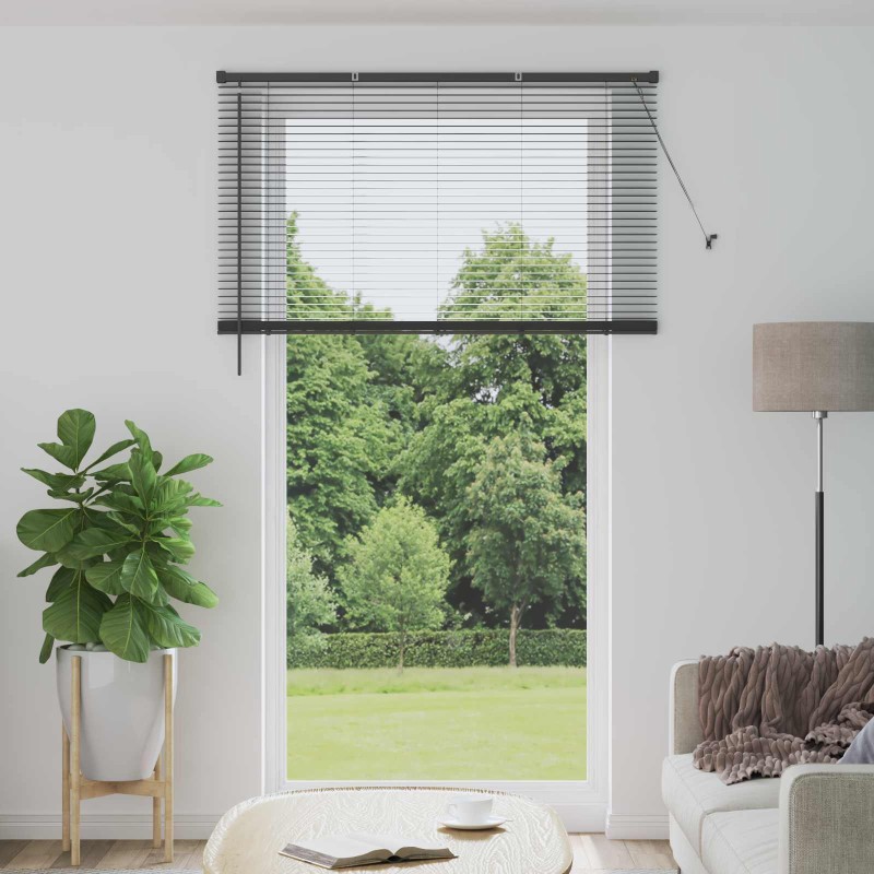 vidaXL Βενετσιάνικη Σκίαση Ασημί Γκρι 213 x 130 εκ 25 mm PVC