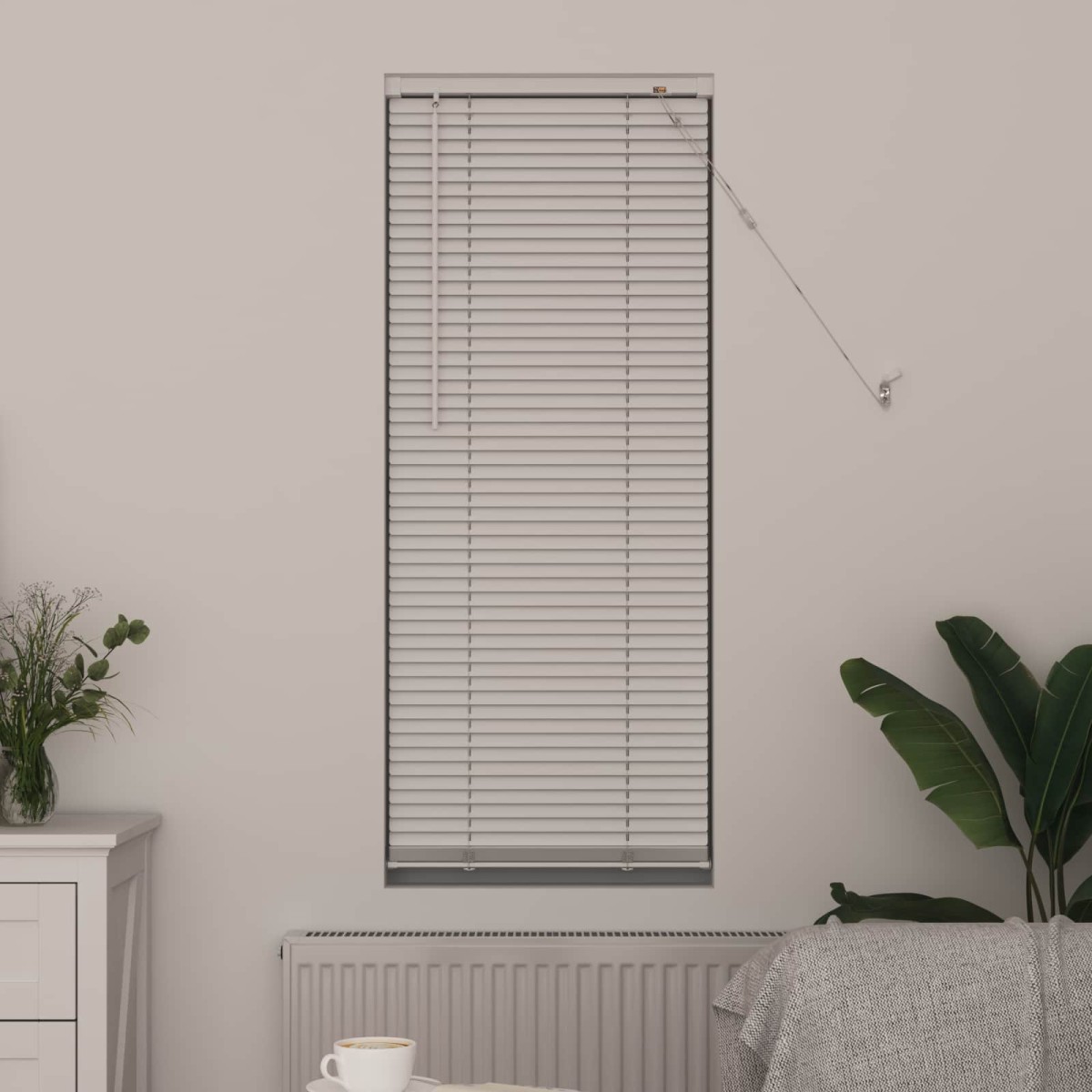 vidaXL Βενετσιάνικη Σκίαση Λευκός 150 x 40 εκ 25 mm PVC