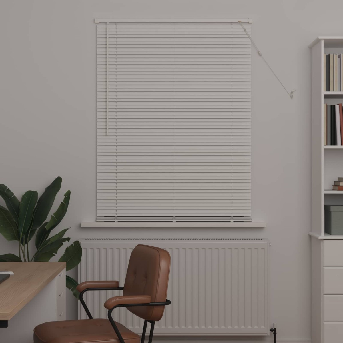 vidaXL Βενετσιάνικη Σκίαση Λευκός 150 x 70 cm 25 mm PVC