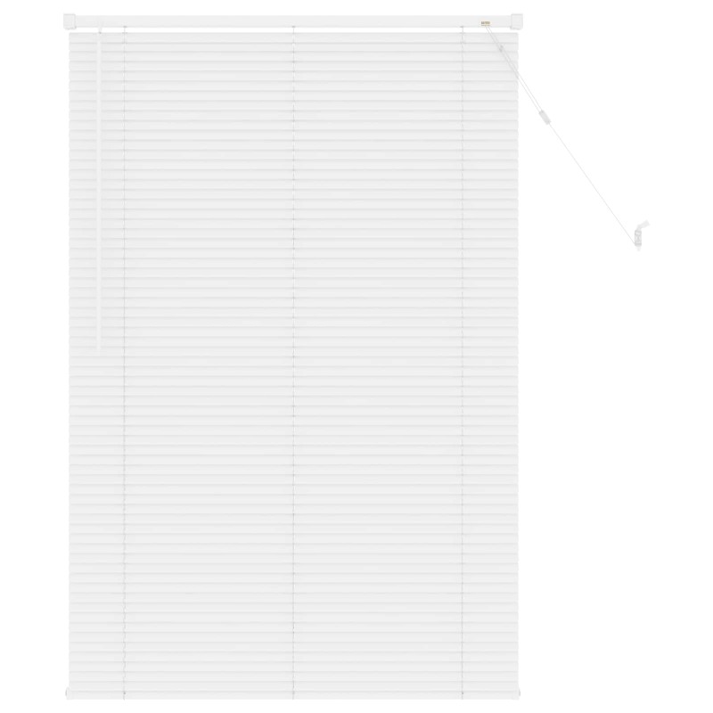 vidaXL Βενετσιάνικη Σκίαση Λευκός 150 x 80 cm 25 mm PVC