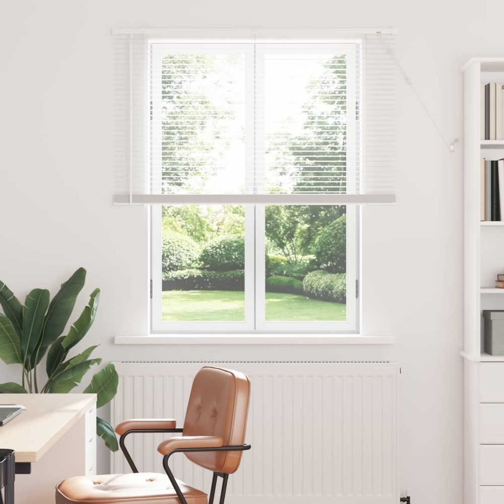 vidaXL Βενετσιάνικη Σκίαση Λευκός 150 x 110 εκ 25 mm PVC