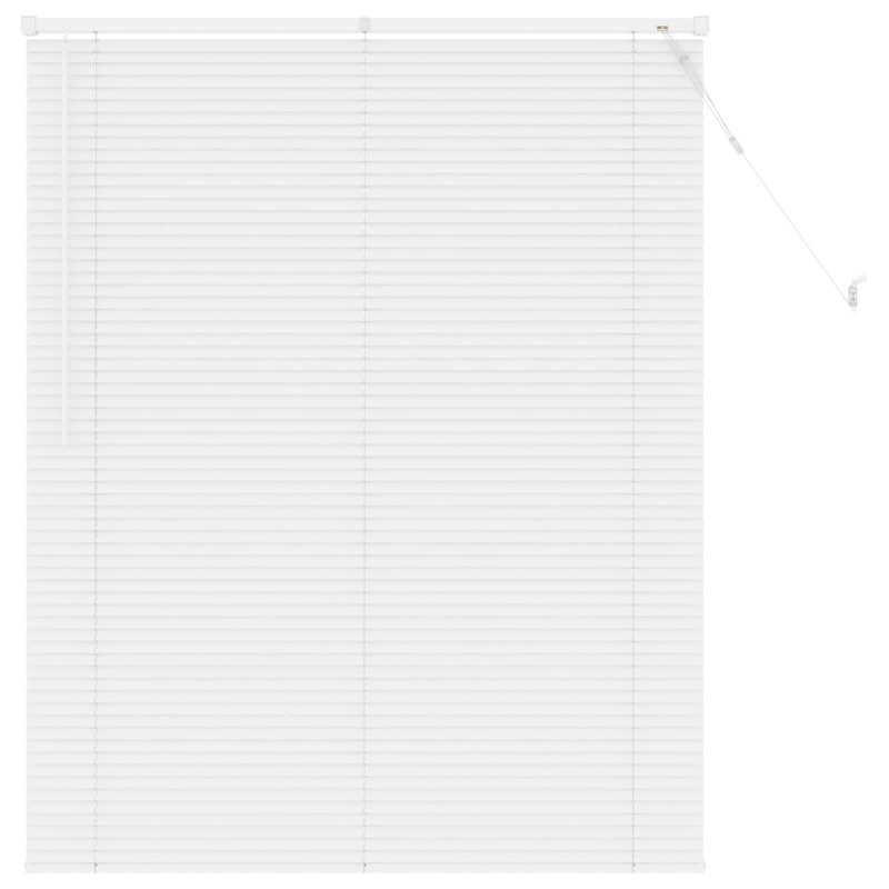 vidaXL Βενετσιάνικη Σκίαση Λευκός 150 x 120 cm 25 mm PVC