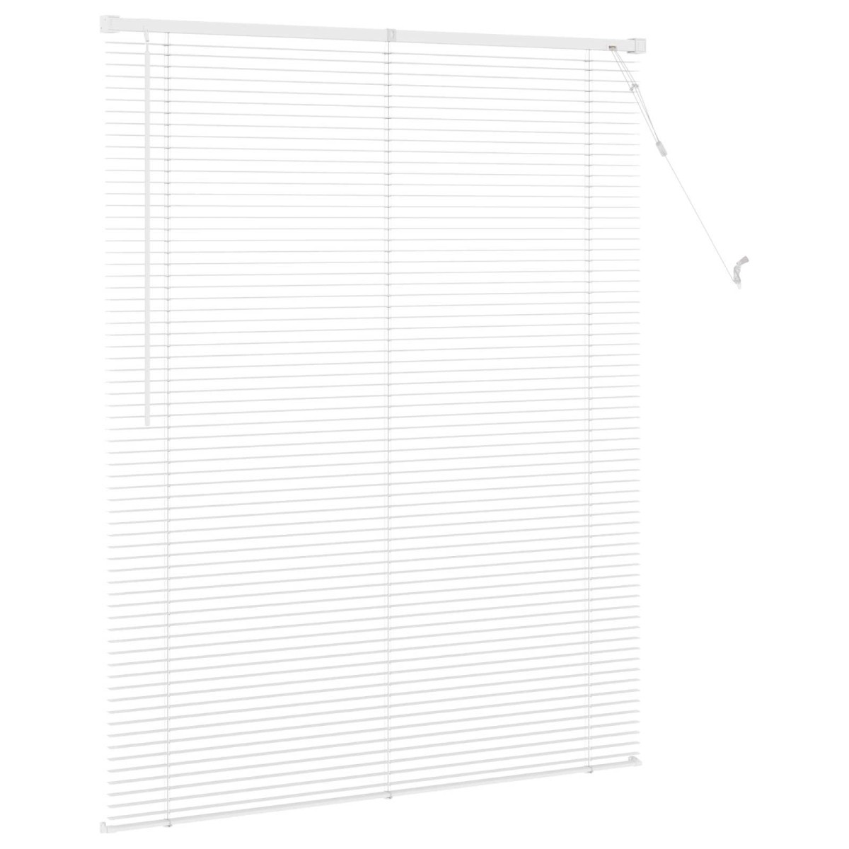 vidaXL Βενετσιάνικη Σκίαση Λευκός 150 x 120 cm 25 mm PVC