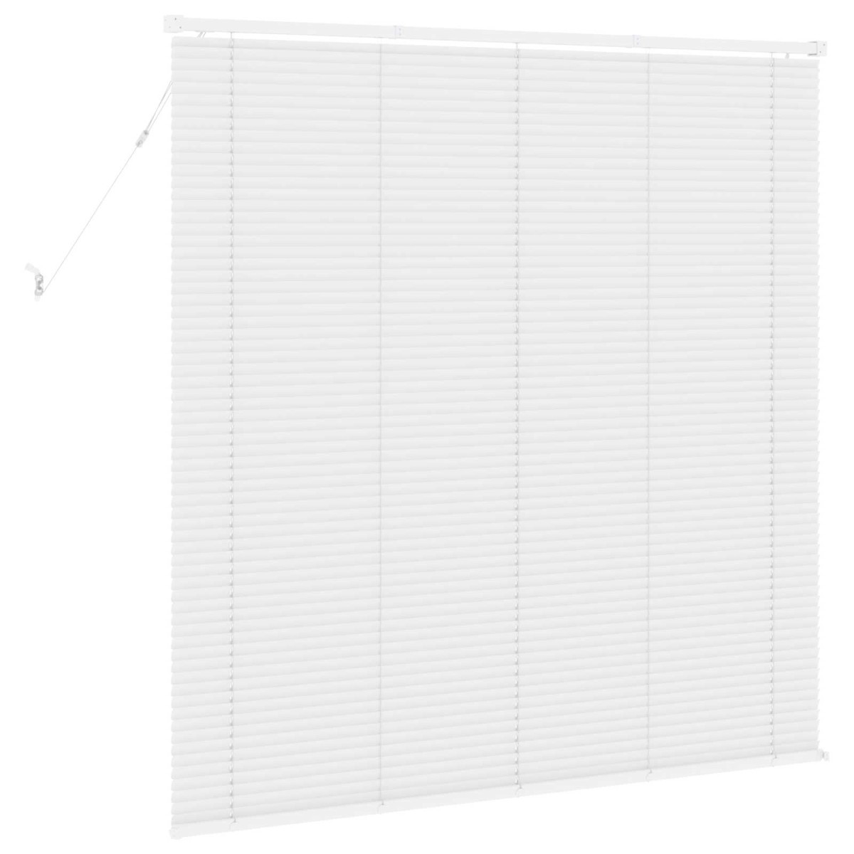vidaXL Βενετσιάνικη Σκίαση Λευκός 150 x 140 εκ. 25 mm PVC