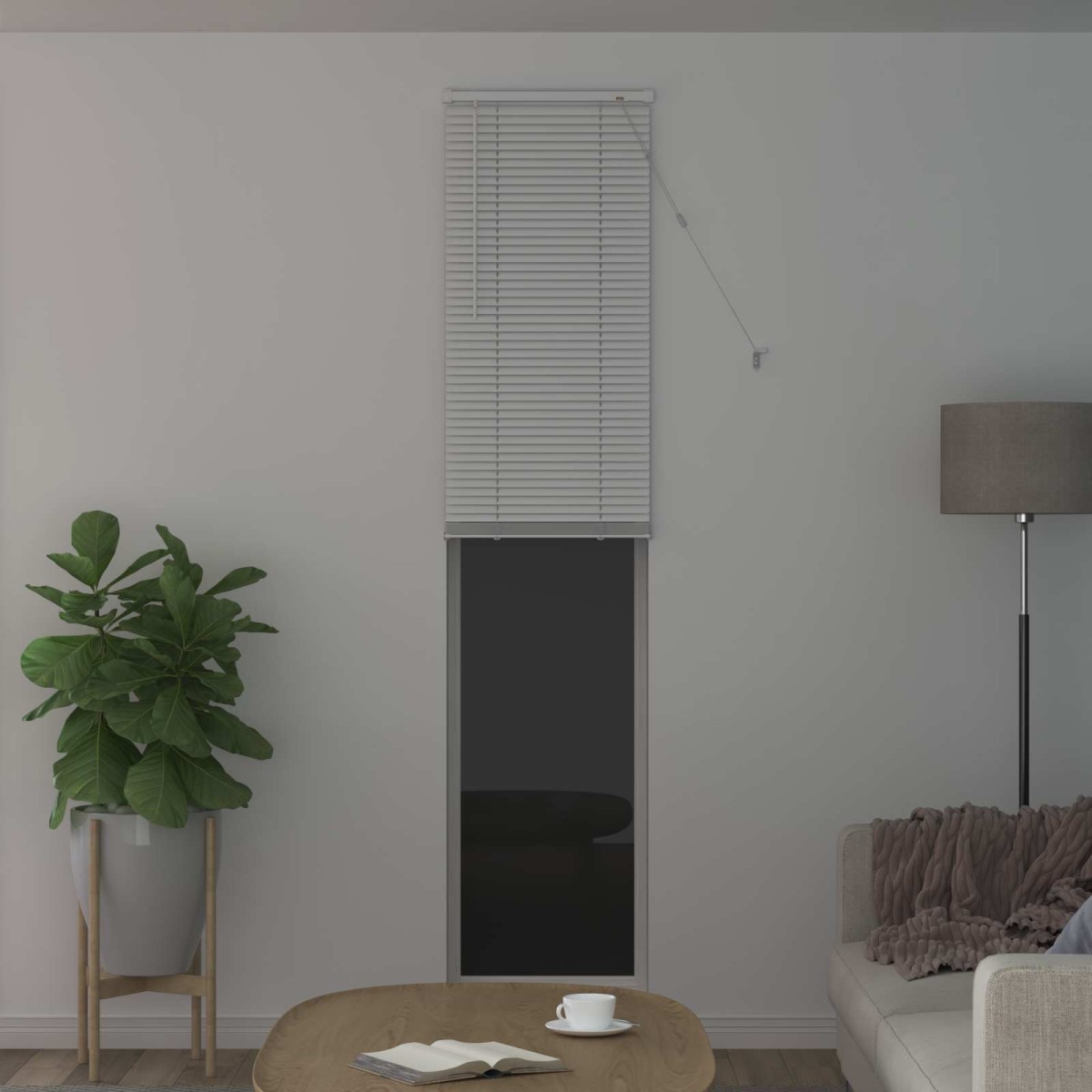 vidaXL Βενετσιάνικη Σκίαση Λευκός 213 x 40 εκ 25 mm PVC
