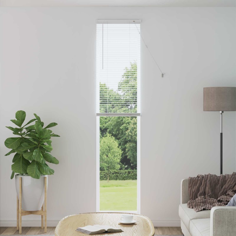 vidaXL Βενετσιάνικη Σκίαση Λευκός 213 x 50 εκ 25 mm PVC