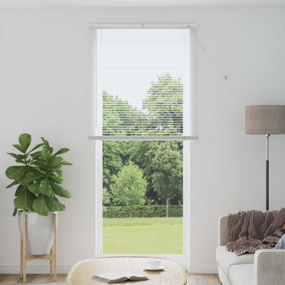vidaXL Βενετσιάνικη Σκίαση Λευκός 213 x 100 εκ 25 mm PVC
