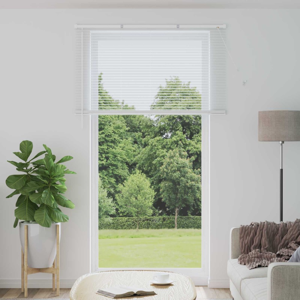 vidaXL Βενετσιάνικη Σκίαση Λευκός 213 x 130 εκ 25 mm PVC