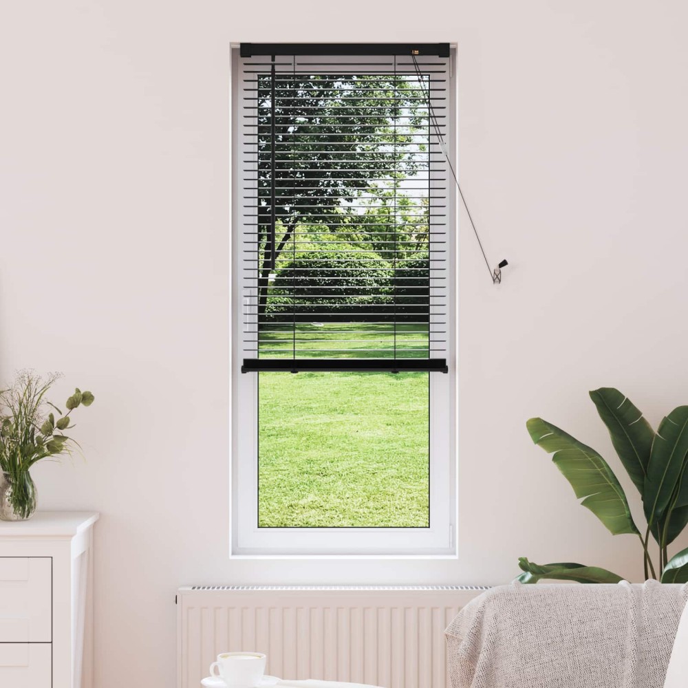 vidaXL Βενετσιάνικη Σκίαση Μαύρο 150 x 40 εκ 25 mm PVC