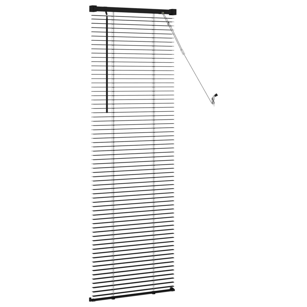 vidaXL Βενετσιάνικη Σκίαση Μαύρο 150 x 40 εκ 25 mm PVC