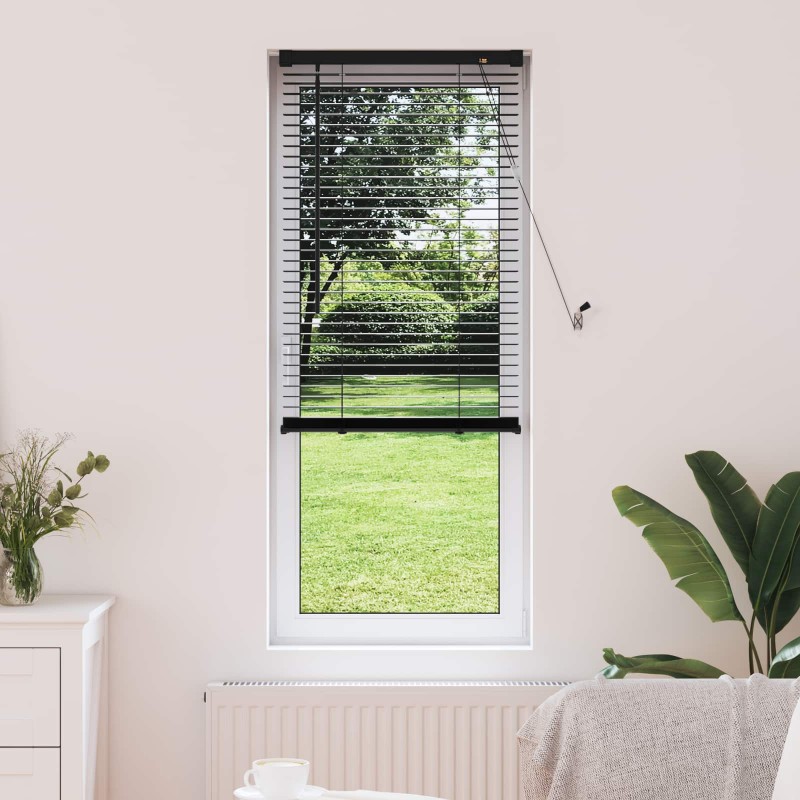 vidaXL Βενετσιάνικη Σκίαση Μαύρο 150 x 40 εκ 25 mm PVC