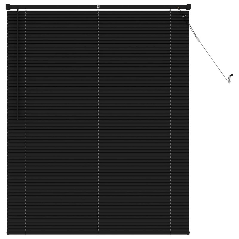 vidaXL Βενετσιάνικη Σκίαση Μαύρο 150 x 120 cm 25 mm PVC