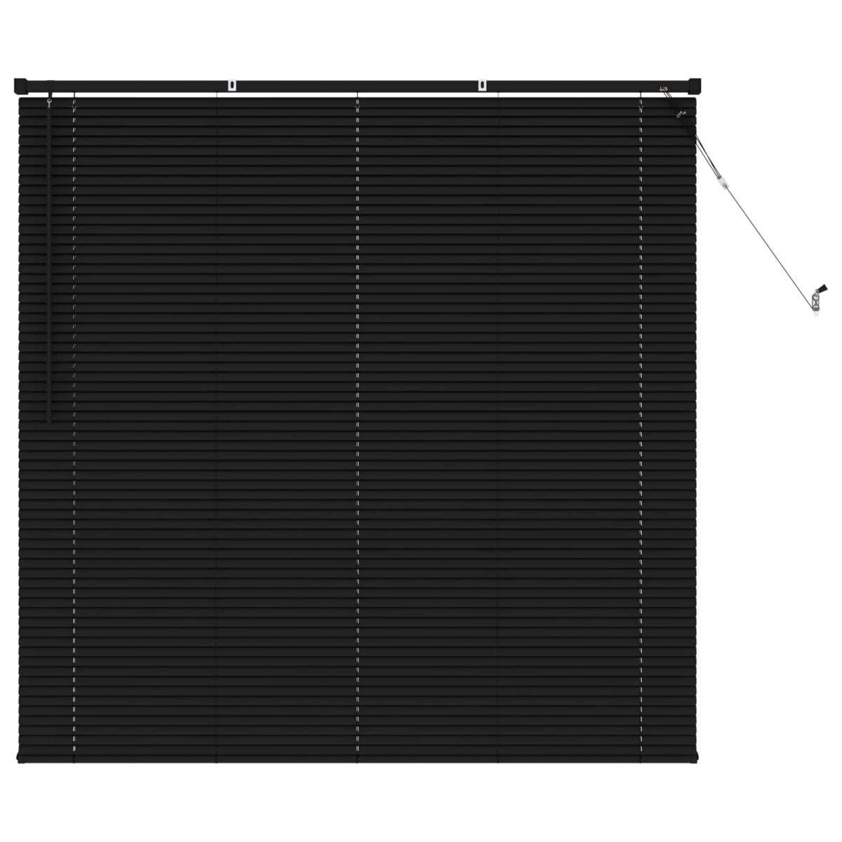 vidaXL Βενετσιάνικη Σκίαση Μαύρο 150 x 140 εκ. 25 mm PVC