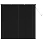 vidaXL Βενετσιάνικη Σκίαση Μαύρο 150 x 140 εκ. 25 mm PVC