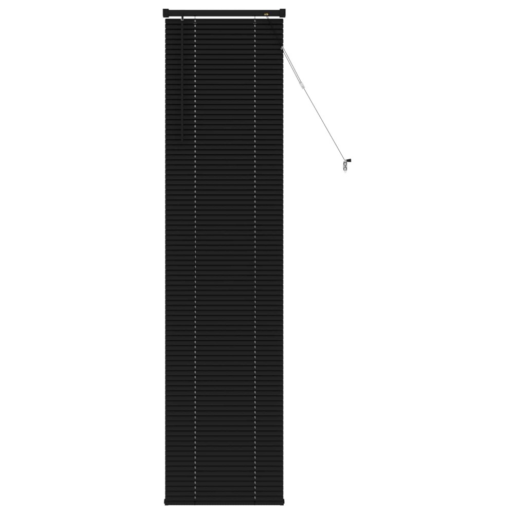 vidaXL Βενετσιάνικη Σκίαση Μαύρο 213 x 40 εκ 25 mm PVC