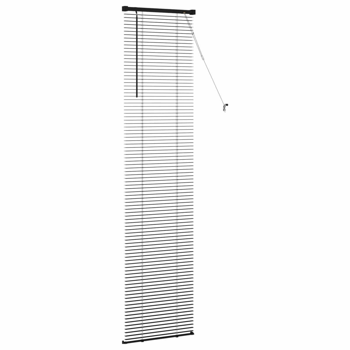 vidaXL Βενετσιάνικη Σκίαση Μαύρο 213 x 40 εκ 25 mm PVC
