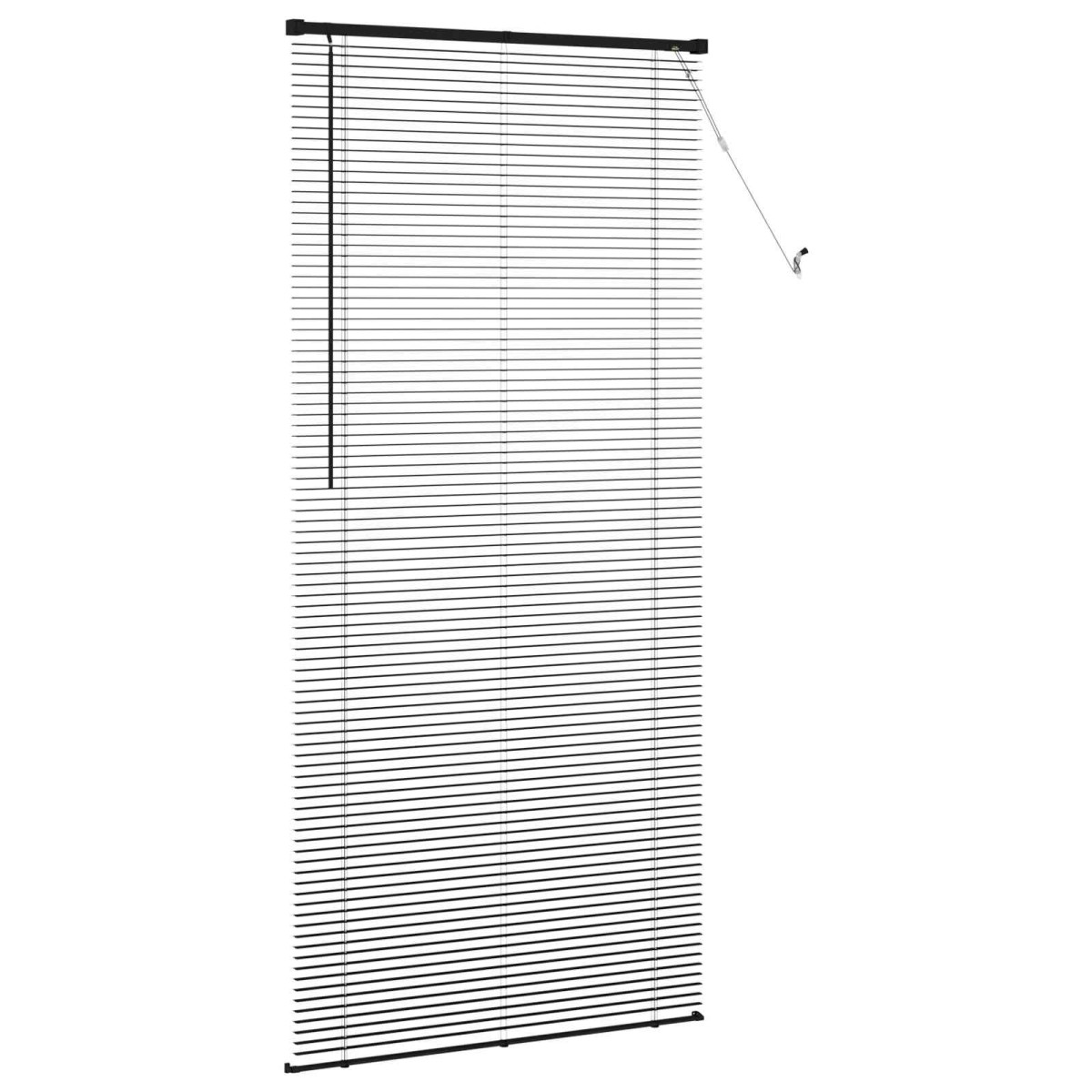 vidaXL Βενετσιάνικη Σκίαση Μαύρο 213 x 80 εκ 25 mm PVC
