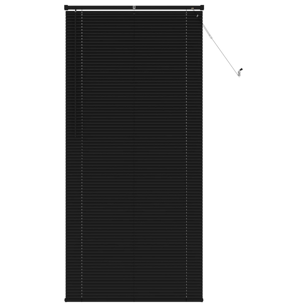 vidaXL Βενετσιάνικη Σκίαση Μαύρο 213 x 90 εκ 25 mm PVC