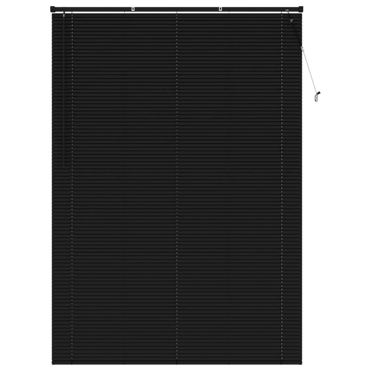 vidaXL Βενετσιάνικη Σκίαση Μαύρο 213 x 140 εκ 25 mm PVC