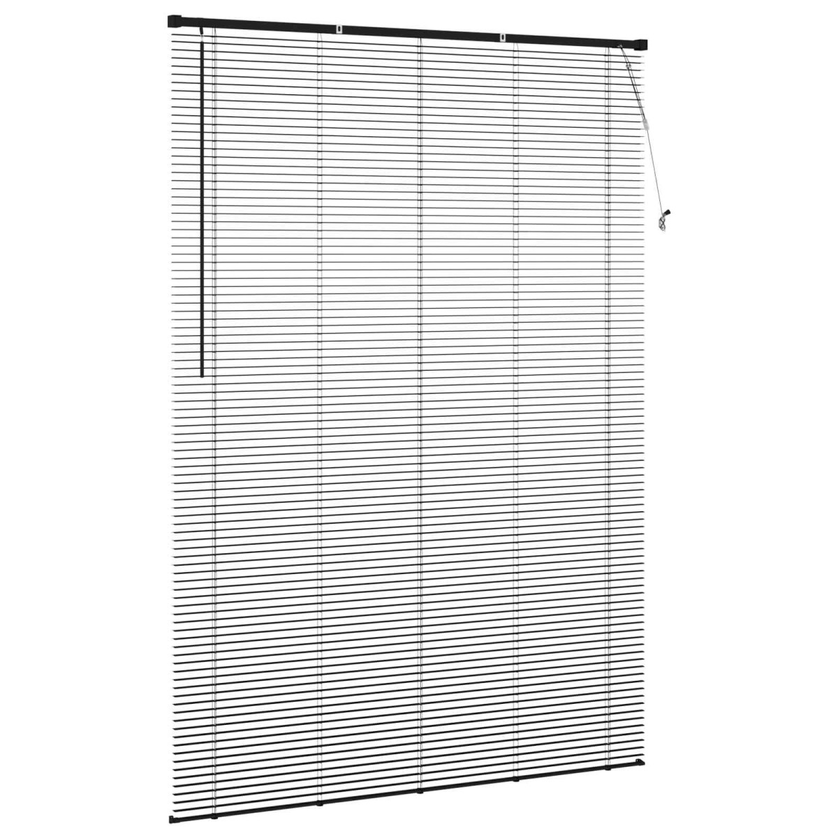 vidaXL Βενετσιάνικη Σκίαση Μαύρο 213 x 140 εκ 25 mm PVC
