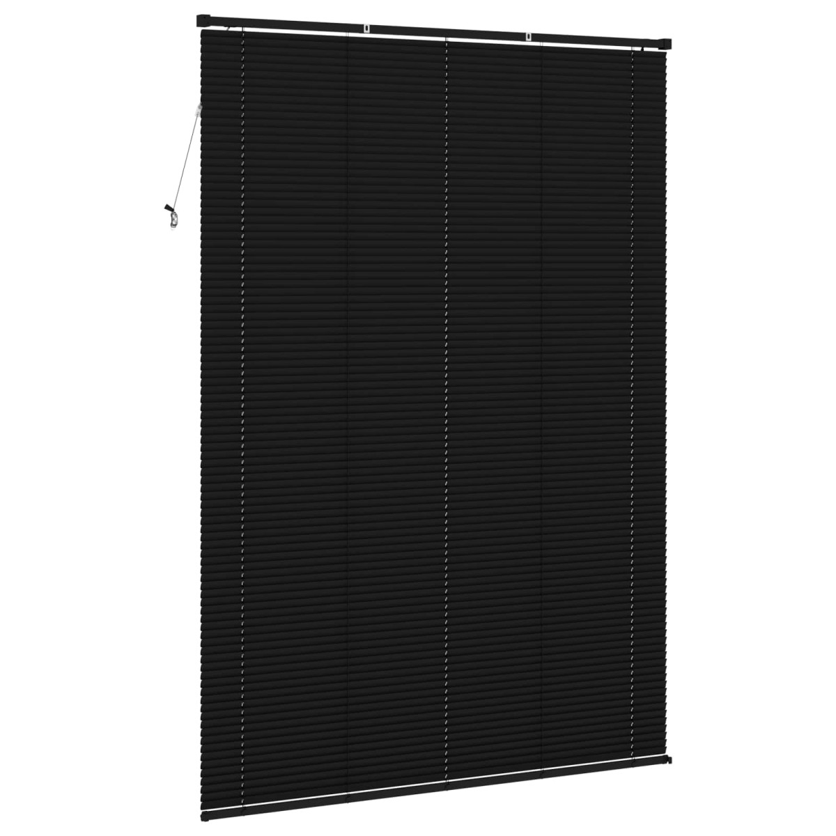 vidaXL Βενετσιάνικη Σκίαση Μαύρο 213 x 150 εκ 25 mm PVC