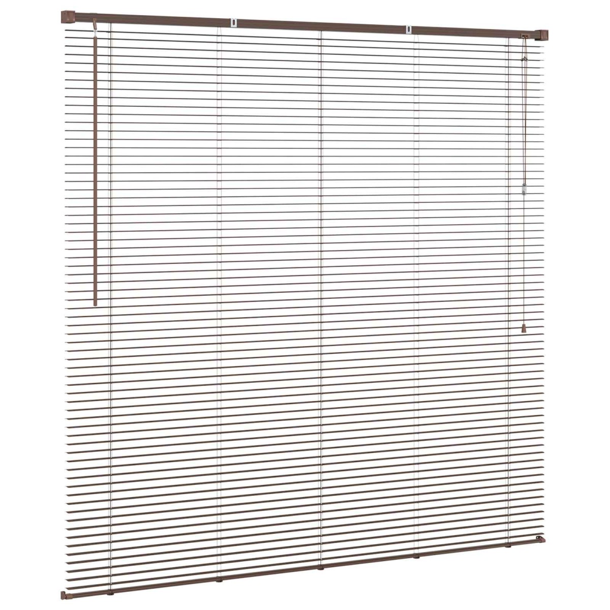 vidaXL Βενετσιάνικη Σκίαση Σκούρο Καφέ 160 x 150 cm 25 mm PVC