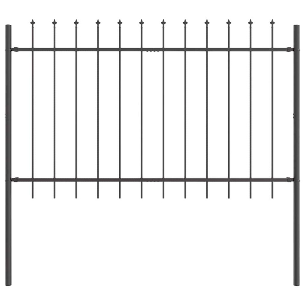 vidaXL Φράχτης Κήπου WOERDEN 1,7 x 1 m Ατσάλι με Πούδρα Γκρι