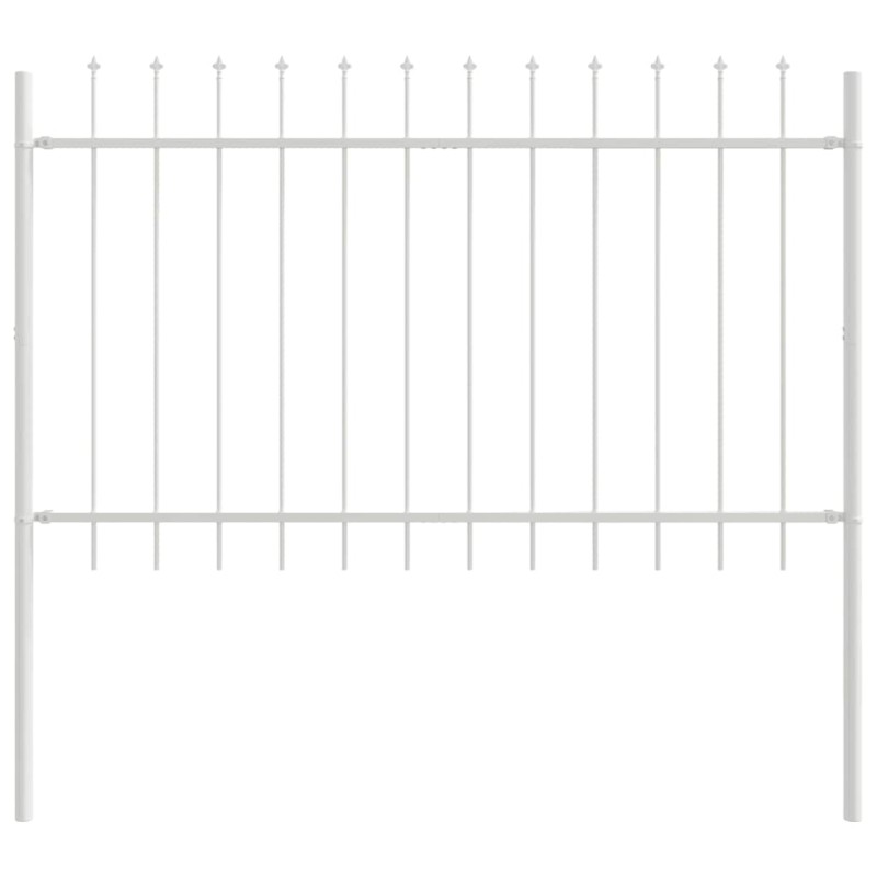 vidaXL Φράχτης Κήπου WOERDEN 1,7 x 1 m Ατσάλι με Πούδρα Λευκό