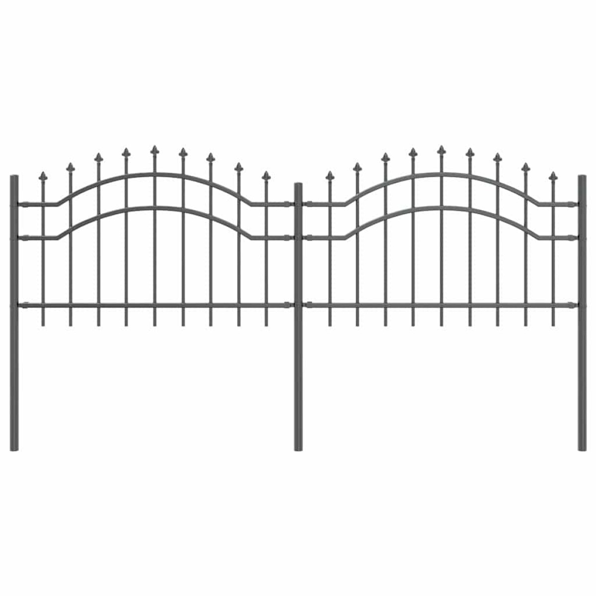 vidaXL Φράχτης Κήπου WOERDEN 240 x 115 cm Ατσάλι με Επικάλυψη Πούδρας