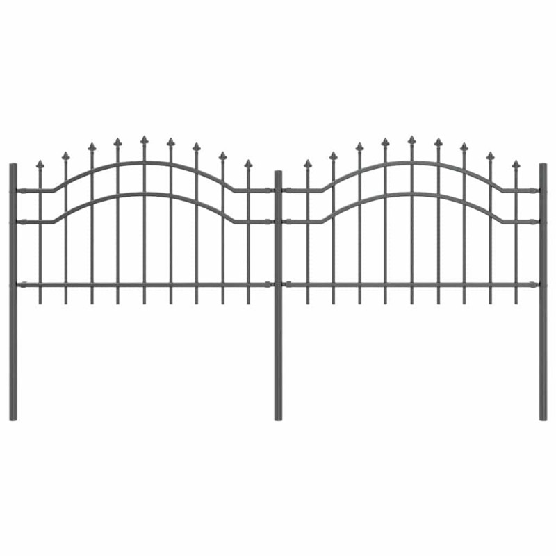 vidaXL Φράχτης Κήπου WOERDEN 240 x 115 cm Ατσάλι με Επικάλυψη Πούδρας