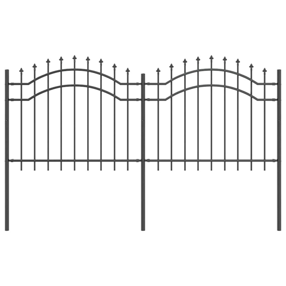vidaXL Φράχτης Κήπου WOERDEN 240 x 140 cm Ατσάλι με Επικάλυψη Πούδρας