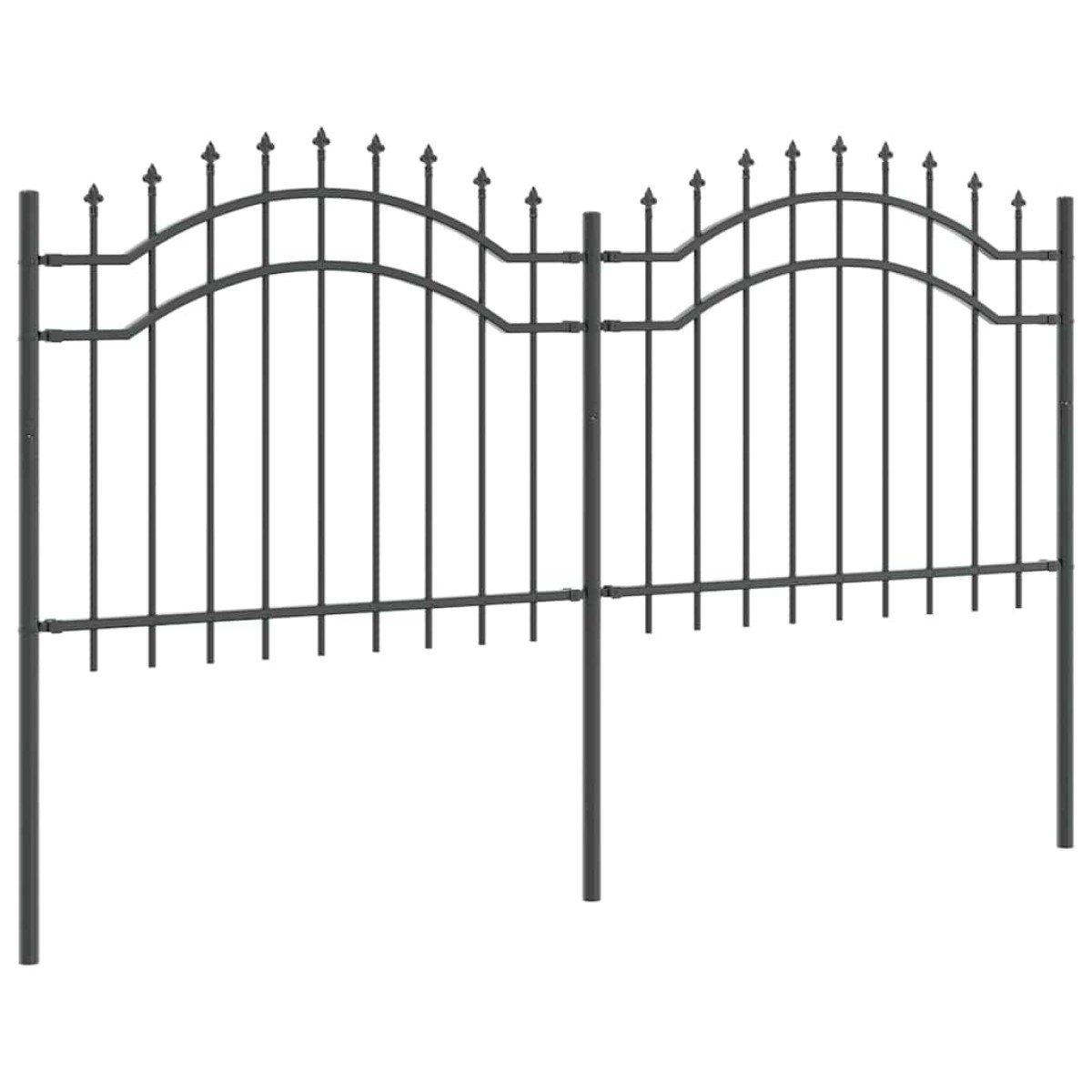 vidaXL Φράχτης Κήπου WOERDEN 240 x 140 cm Ατσάλι με Επικάλυψη Πούδρας