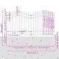 vidaXL Φράχτης Κήπου WOERDEN 240 x 165 εκ. Ατσάλι με Επικάλυψη Πούδρας