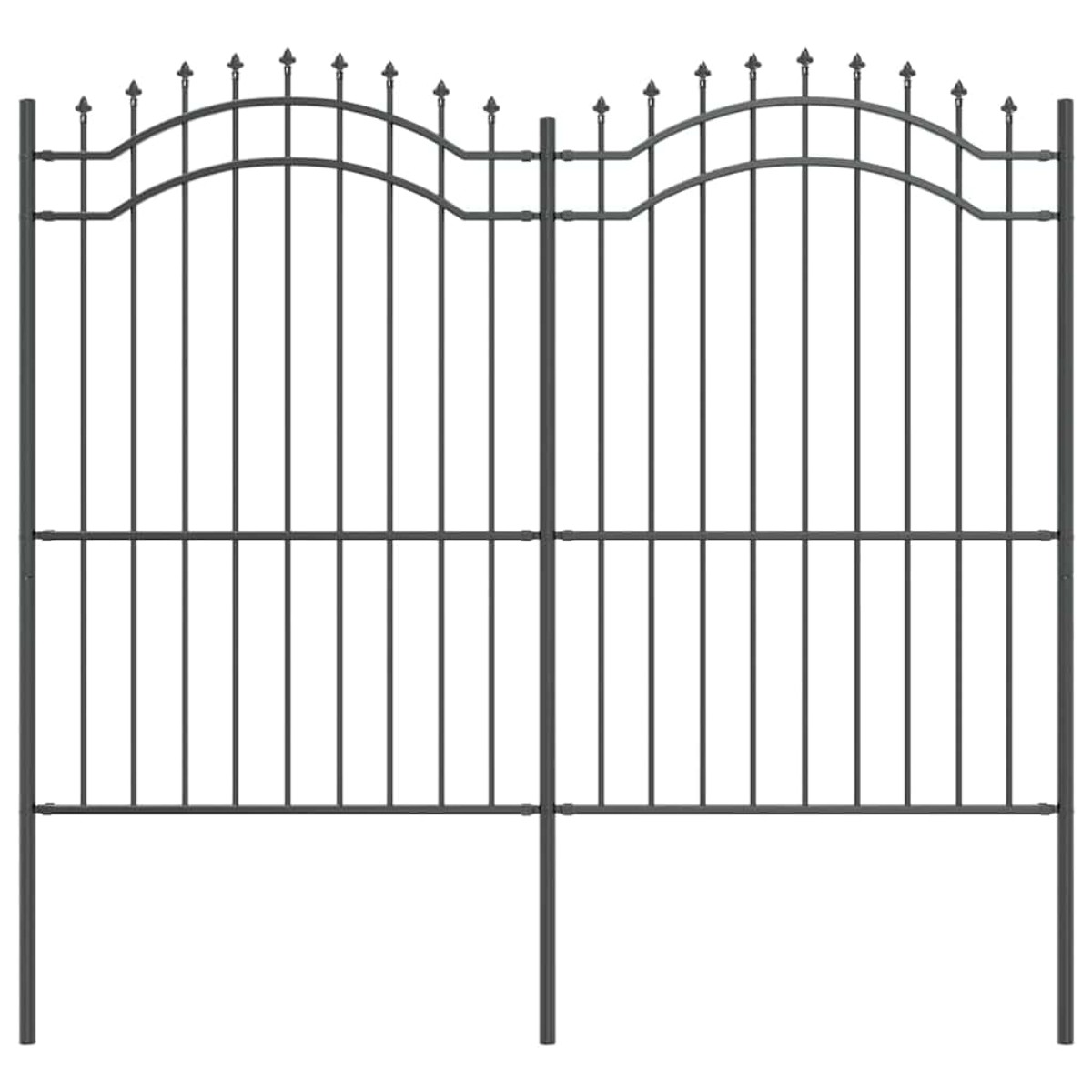 vidaXL Φράχτης Κήπου WOERDEN 240 x 215 cm Ατσάλι με Επικάλυψη Πούδρας