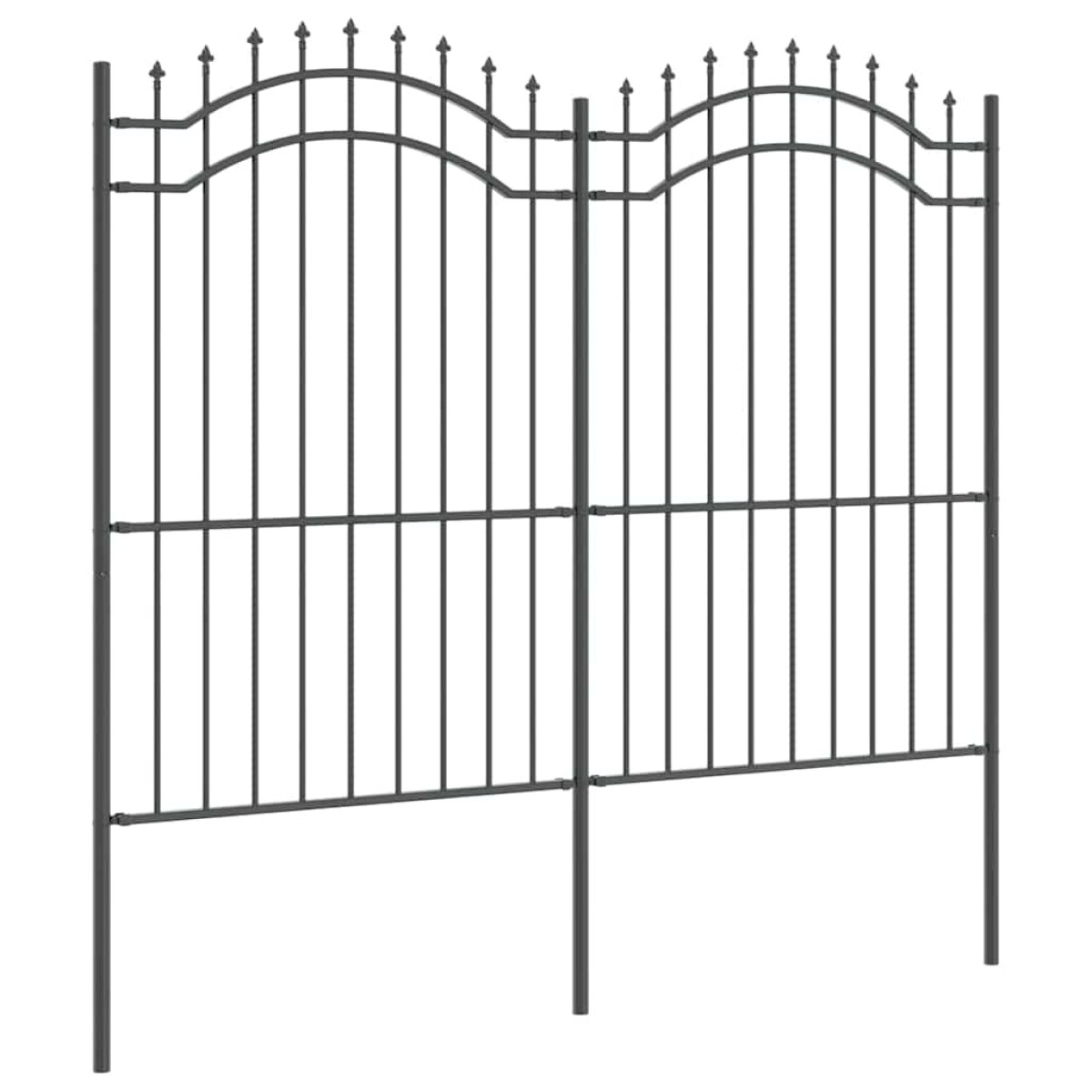 vidaXL Φράχτης Κήπου WOERDEN 240 x 215 cm Ατσάλι με Επικάλυψη Πούδρας